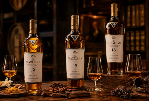Các dòng Macallan phổ biến: Macallan 12, 15, 18 khác nhau thế nào?