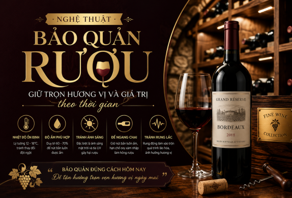 Cách Bảo Quản Rượu Đúng Cách Giữ Trọn Hương Vị Theo Thời Gian