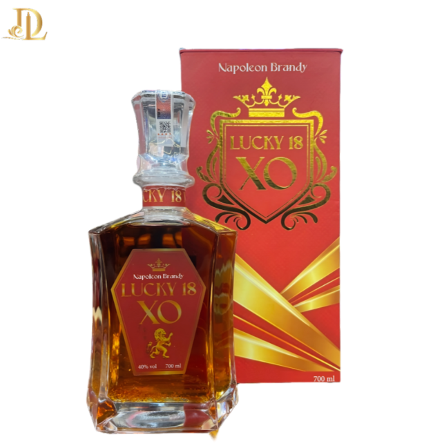 Hộp Quà Brandy Lucky 18 Gold XO
