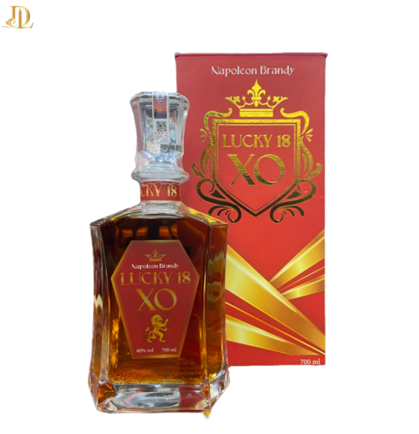 Hộp Quà Brandy Lucky 18 Gold XO