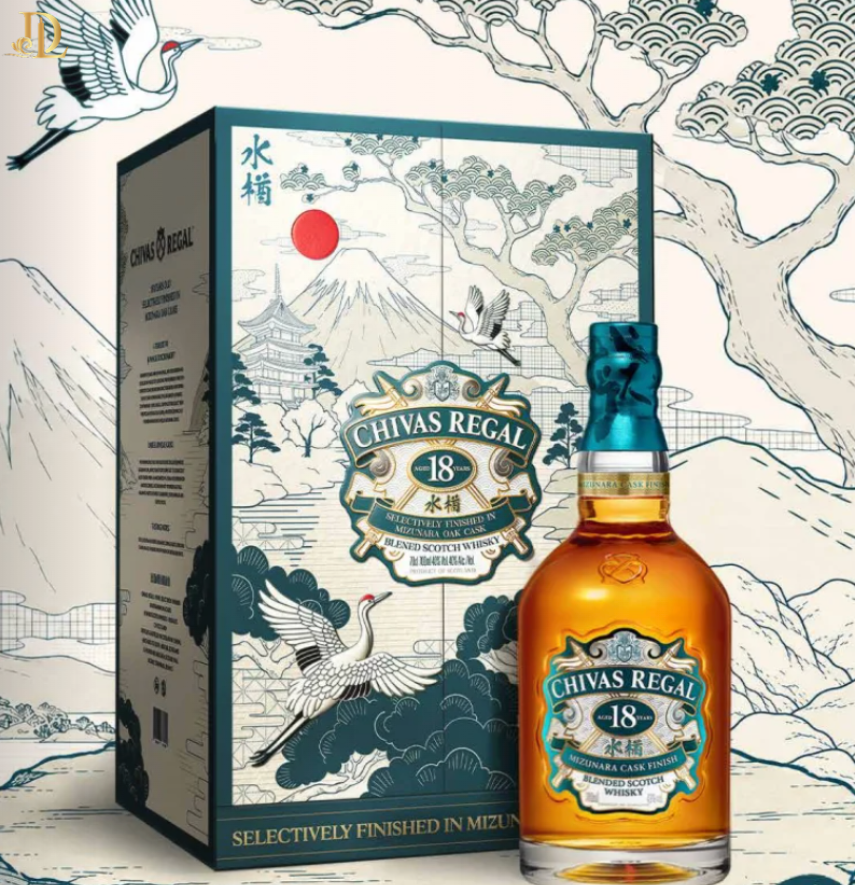 Chivas Regal 18 Mizunara Hộp Quà Tết 2027 - Tinh Hoa Scotland Và Nhật Bản